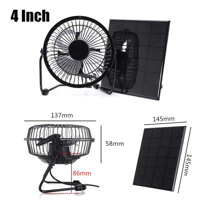 Mini Fan with Solar Panel