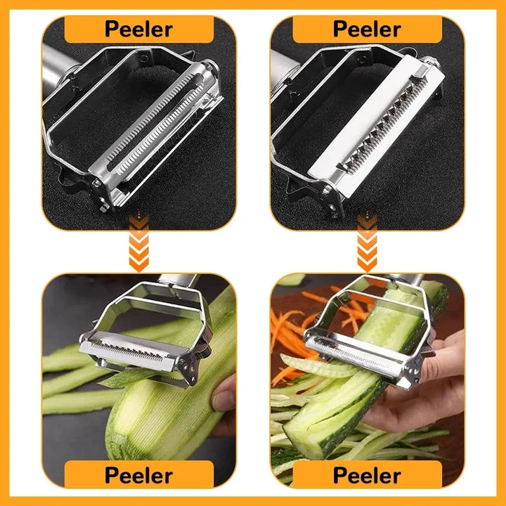 Multifunctional stainless steel kitchen peeler