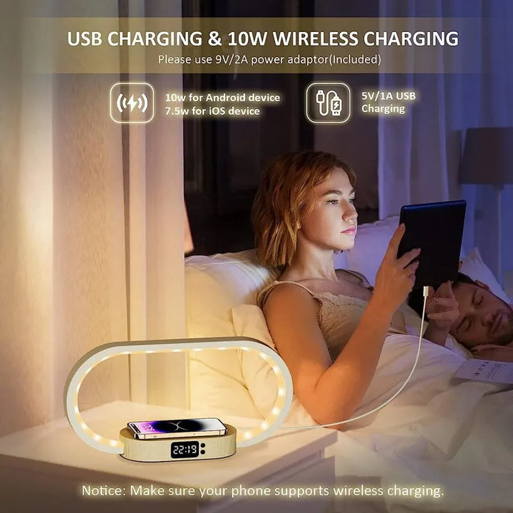 Wireless Charger with LED Clock