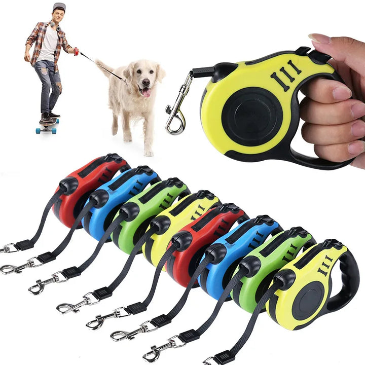 Retractable collar/leash, for dogs