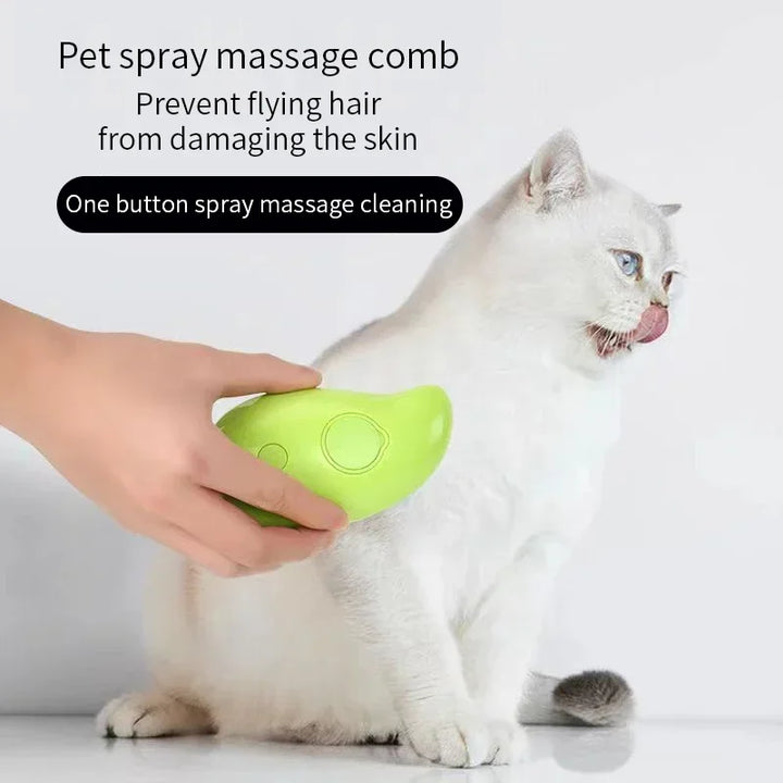 Steam brush for dogs and cats