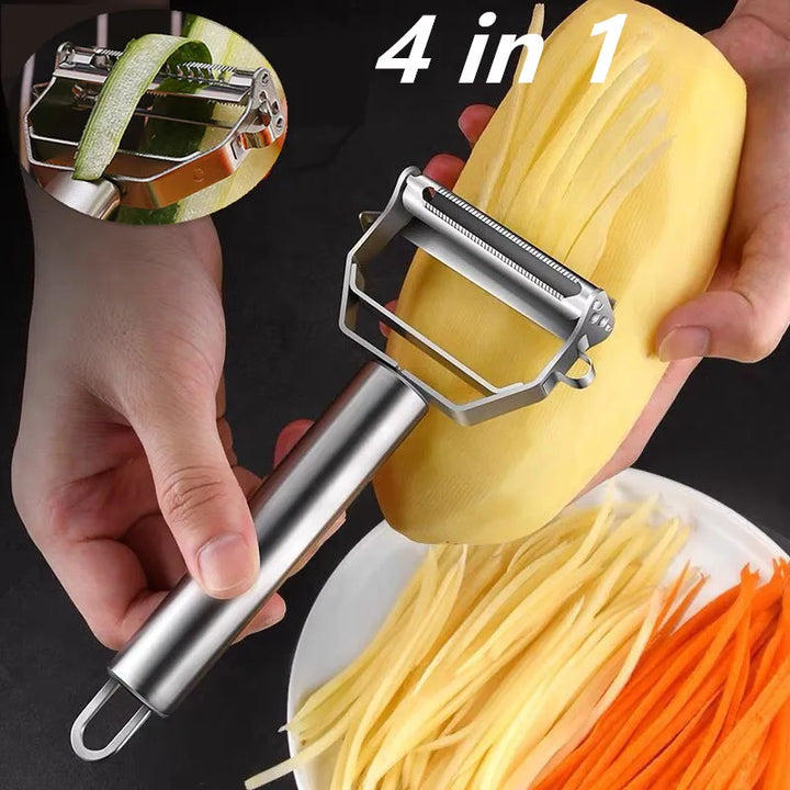 Multifunctional stainless steel kitchen peeler