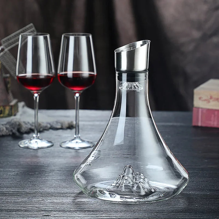 Wine decanter, snow mountain