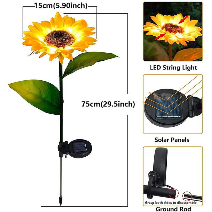 LED lawn lamp, sunflower