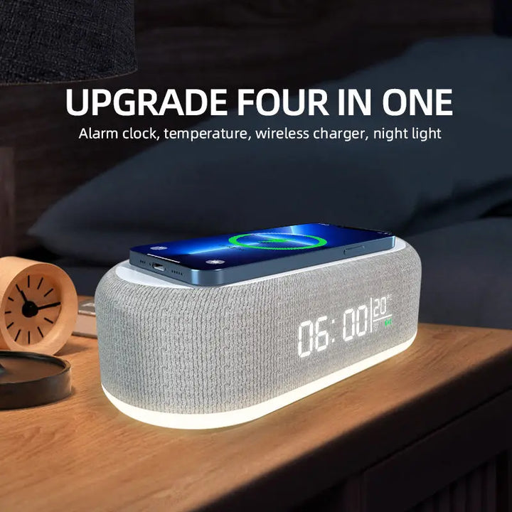 Wireless charger with digital clock