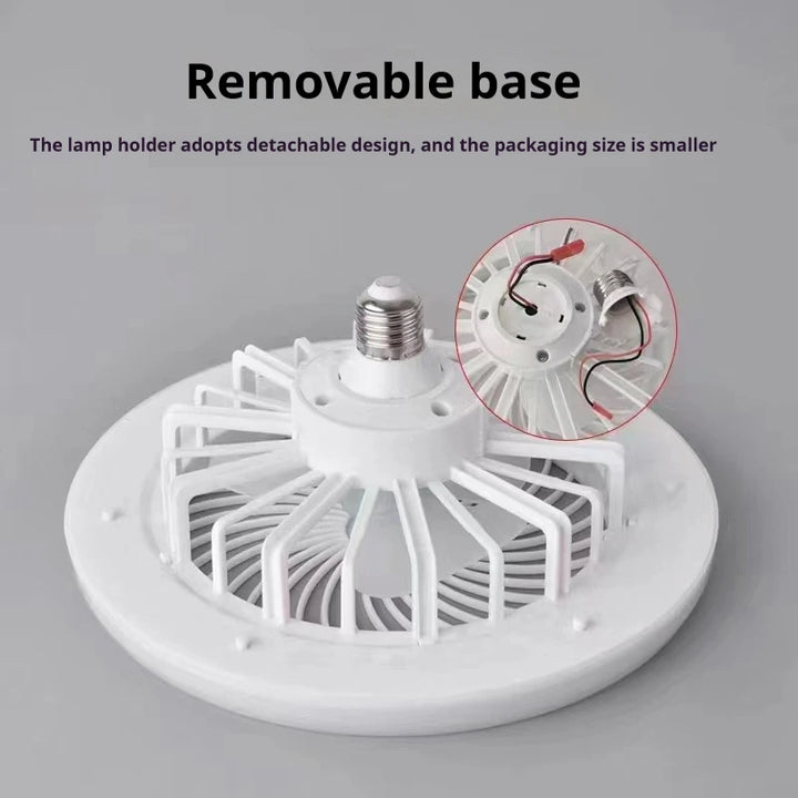 Led lamp with fan and remote control