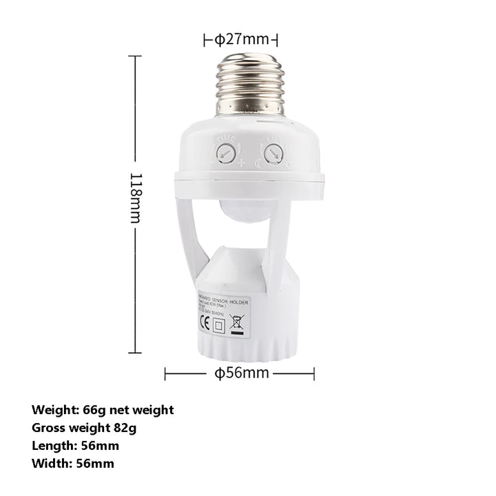 Adapter for lamp with motion sensor.