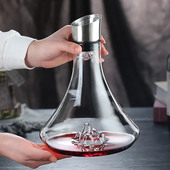 Wine decanter, snow mountain