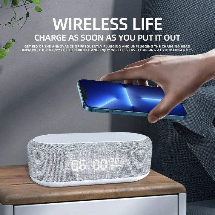 Wireless charger with digital clock