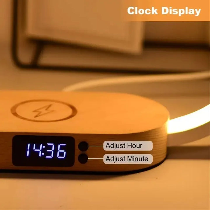 Wireless Charger with LED Clock