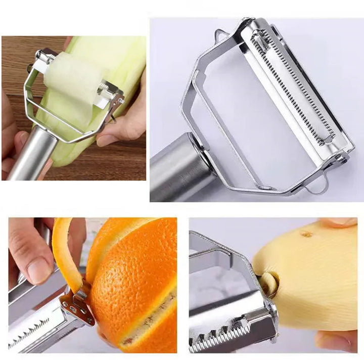 Multifunctional stainless steel kitchen peeler