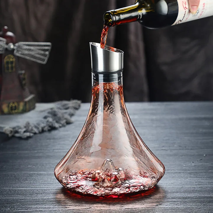 Wine decanter, snow mountain