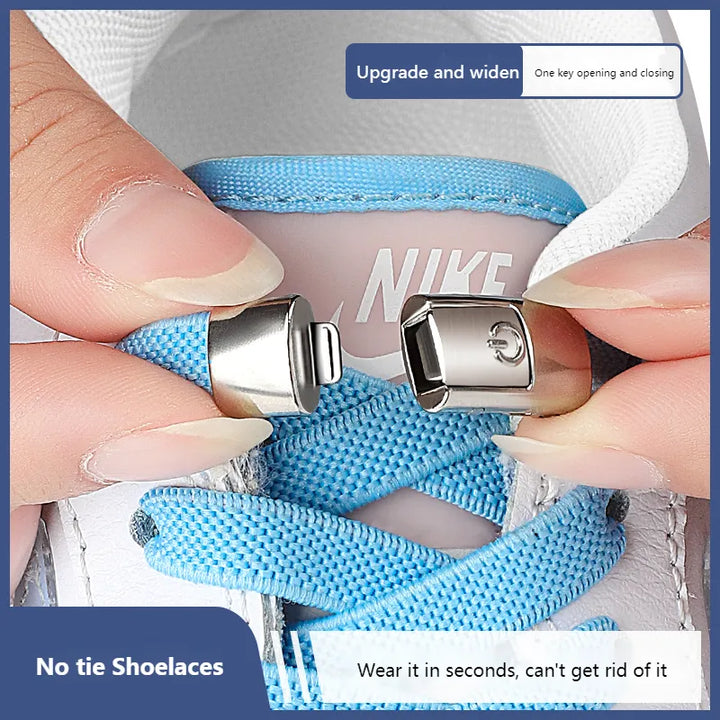 Elastic laces with magnetic closure